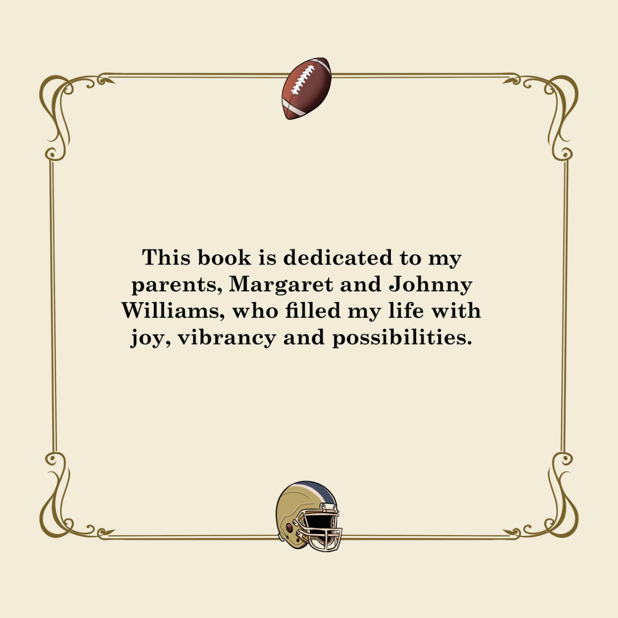 Book dedication page