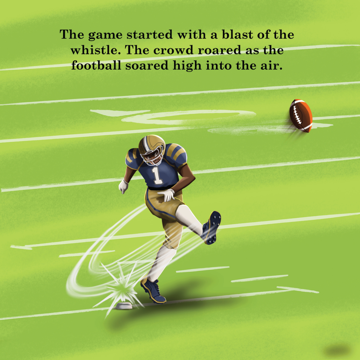 Football player kicking